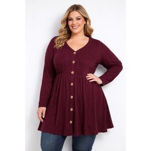 LANE BRYANT Purple Babydoll Sweater Top